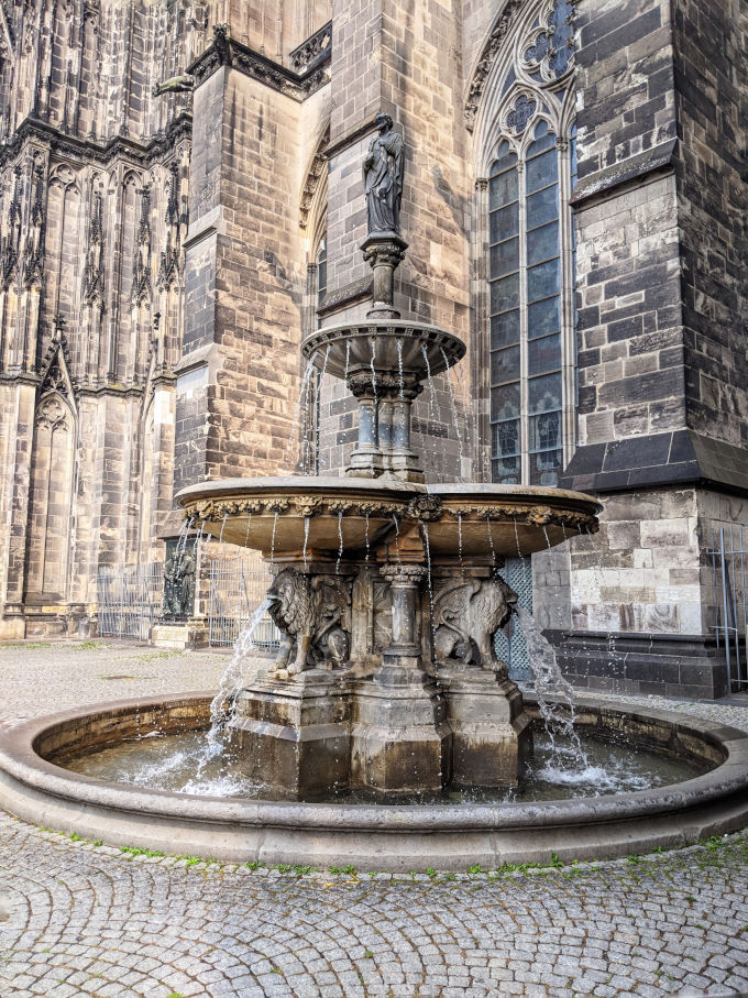 Old fountain near Cologne Cathedral