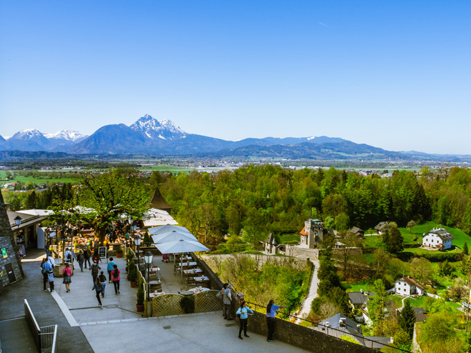 View of countryside and mountains from Salzburg fortress, the highlight of my 2 days in Salzburg.