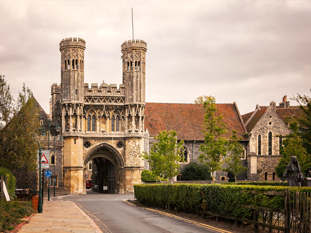 Front tower entrance to Canterbury UK.