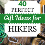 40 Perfect Gift Ideas for Hikers - Flatlay of hiking equipment on wood floor