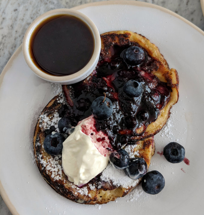 Blueberry pancakes from Gail's Bakery in London.