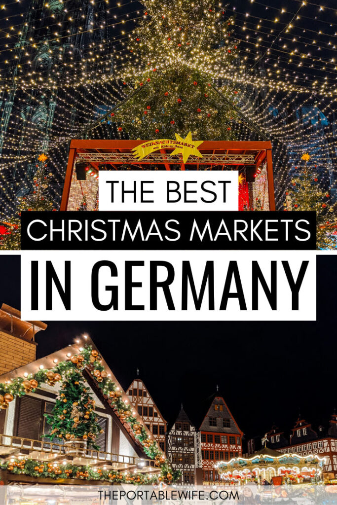 The Best Christmas Markets in Germany - Cologne Christmas market stage and Frankfurt Christmas market at night