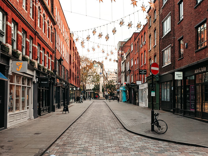 London Seven Dials street view empty of people