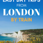 21 Easy Day Trips from London by Train - Yellow flowers with view of white cliffs and ocean