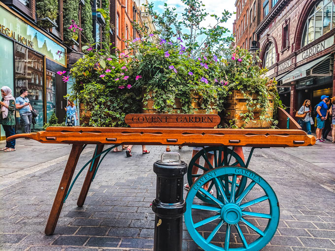 London Covent Garden flower cart.