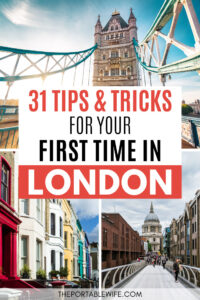 31 Tricks and Tips for Your First Time in London - Tower bridge, colorful row homes, Millennium bridge