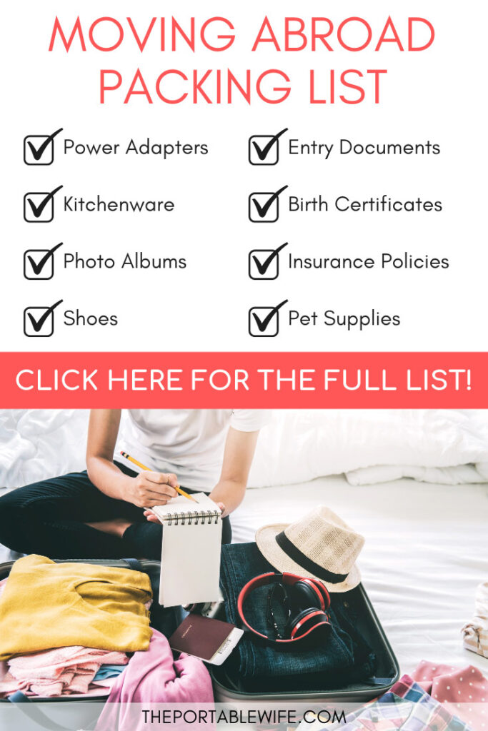 moving abroad packing checklist pinterest3