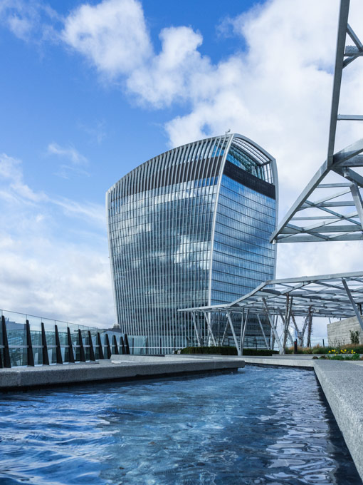 View of the Walkie Talkie building from The Gardens at 120 London.