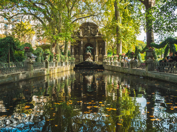 Medici Fountain in the Luxembourg Gardens of Paris.