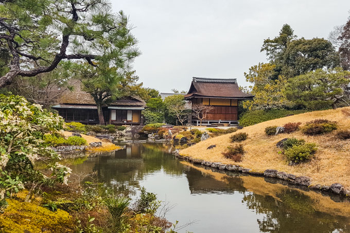 Isuien Garden pond viewed during Nara day trip itinerary.