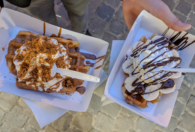 Waffles from Los Churros in Brussels.