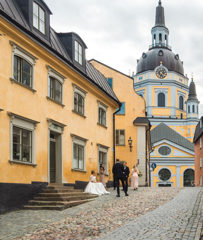 Facade of Katarina Church in Stockholm.