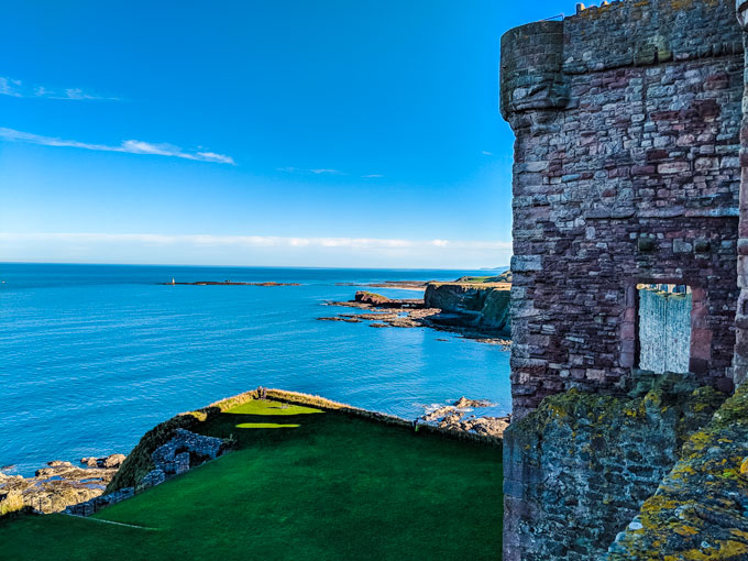 Tantallon Castle in North Berwick Scotland.